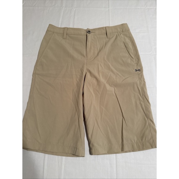 Under Armour Other - Boy Size YLG Youth Large Under Armour Tan Golf Shorts